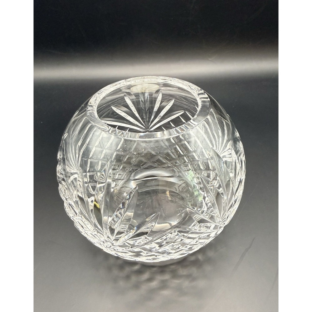 Vintage Astral‎ Hand Cut Full Lead Crystal Rose Bowl Korea Elegant Vase - Picture 3 of 8